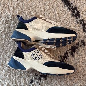 Tory Burch Women’s Blue and White Sneakers